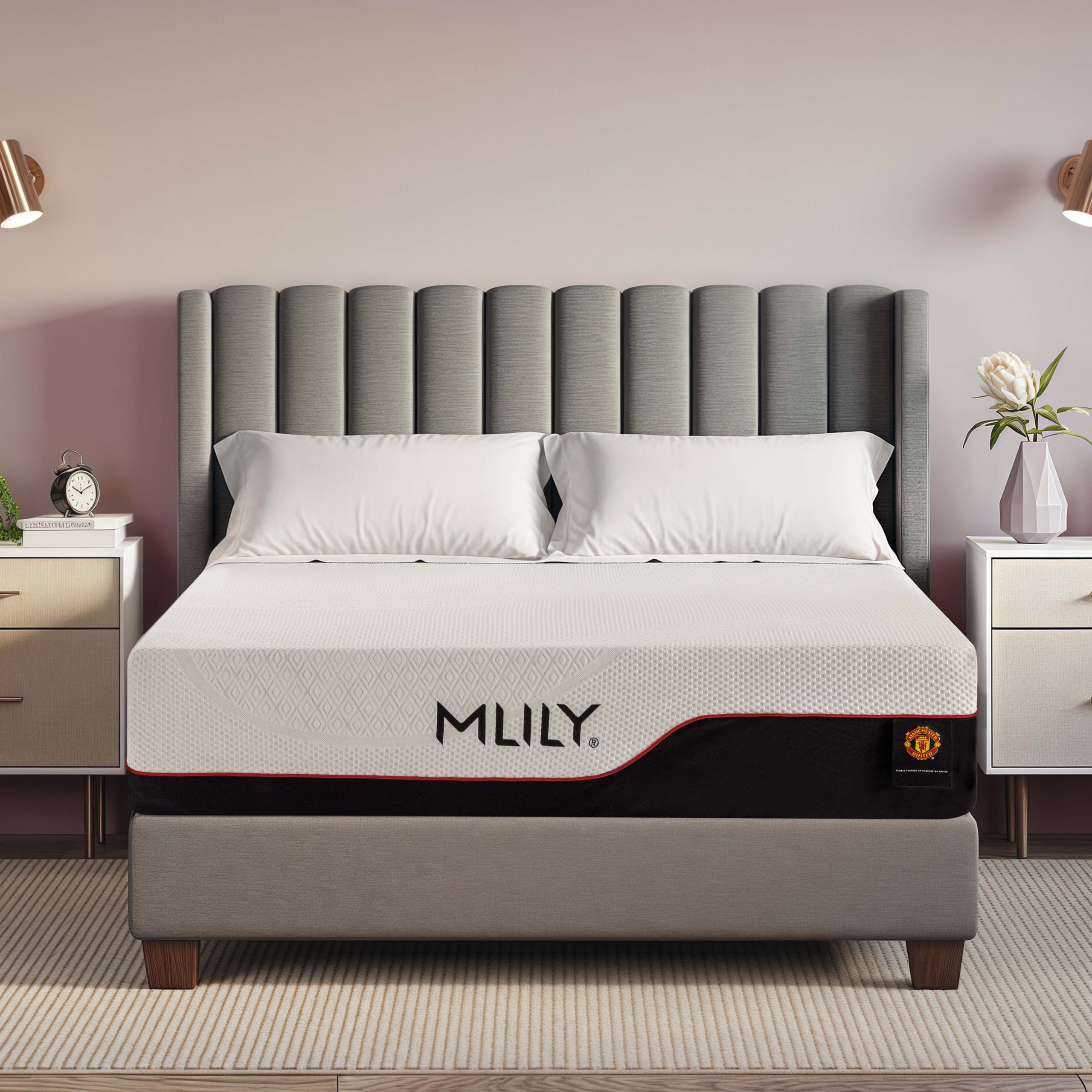 Mlily Mattress on Beige Bed