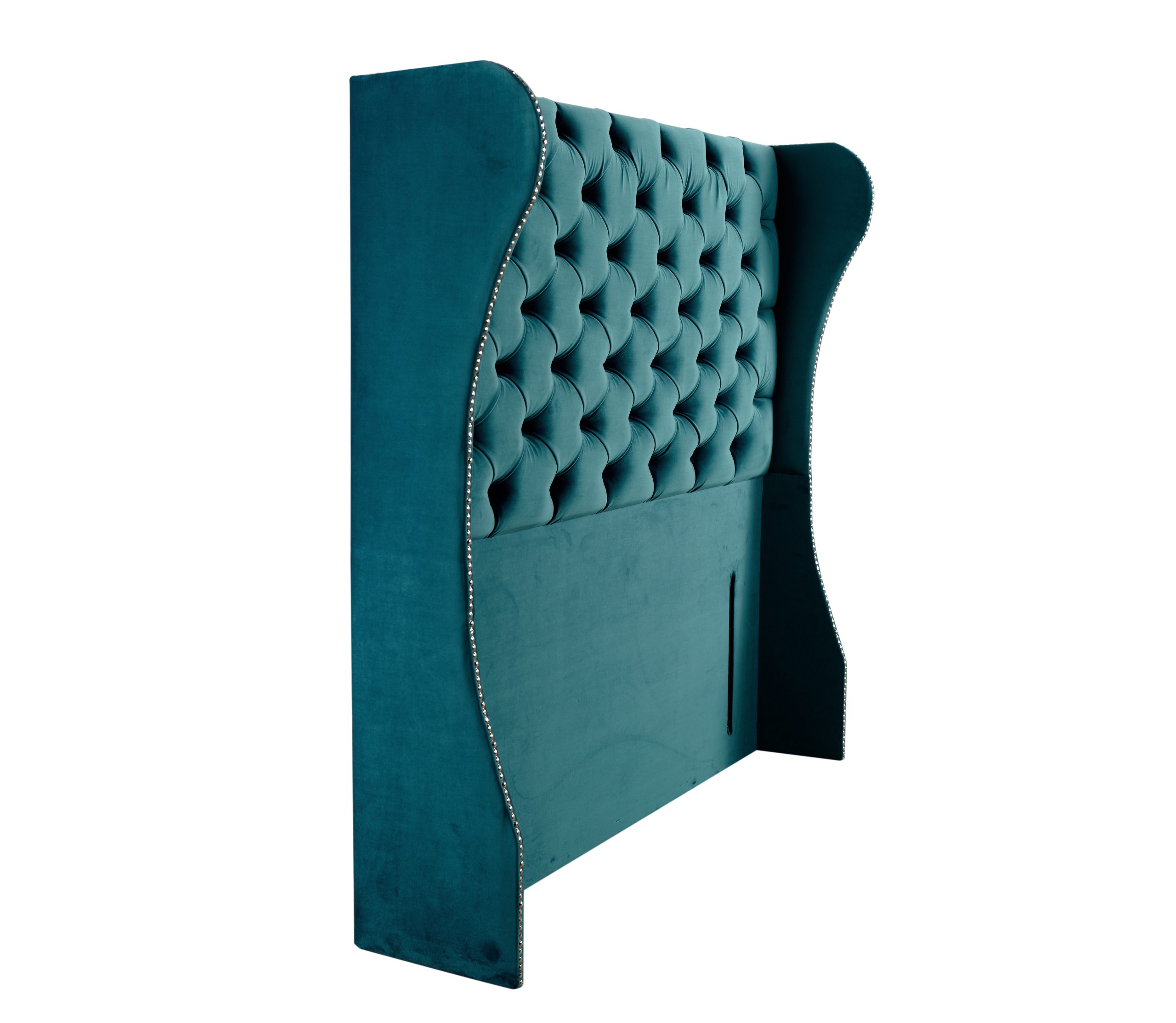 Teal Buttoned Headboard