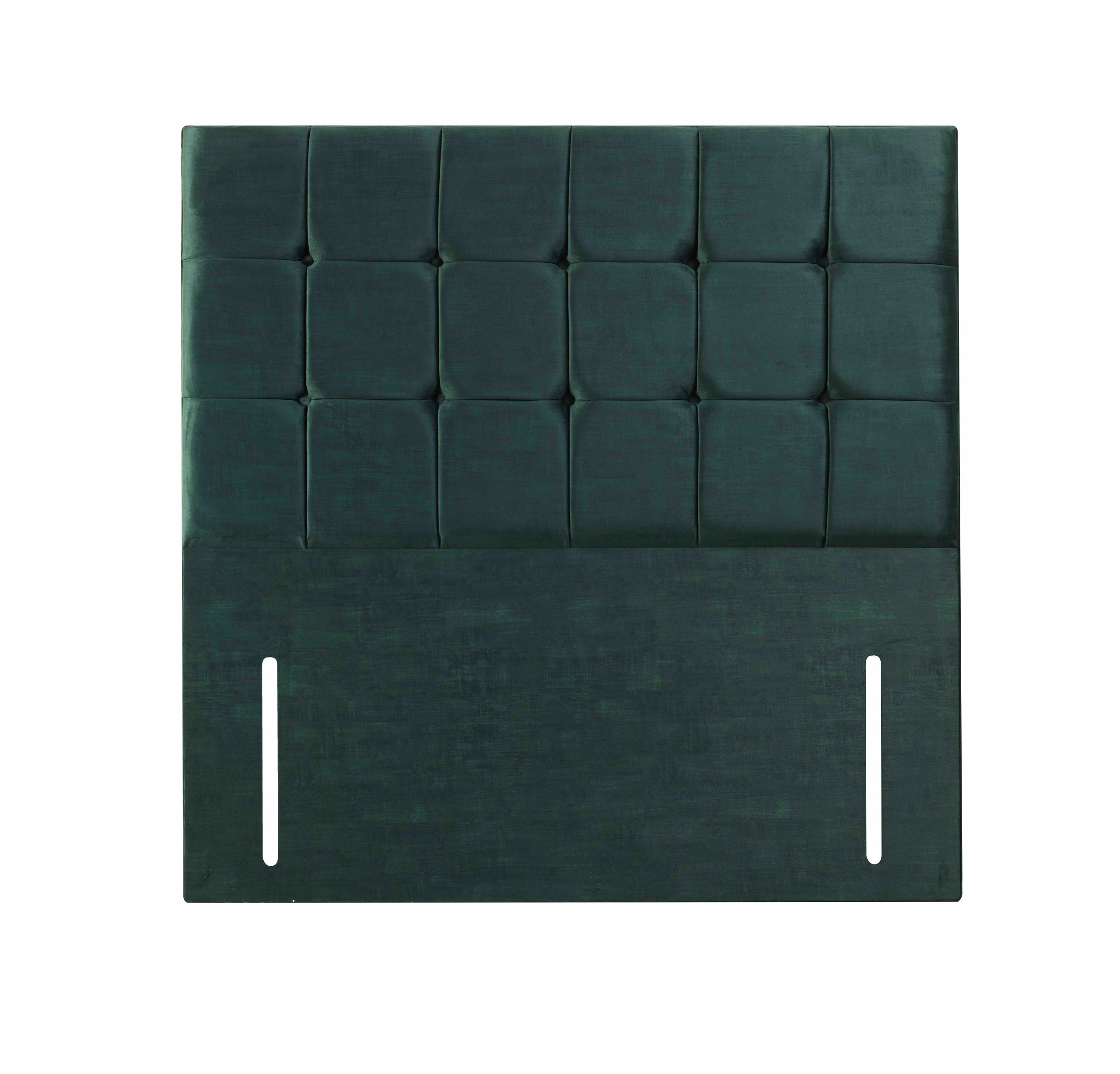 Green headboard with square pattern