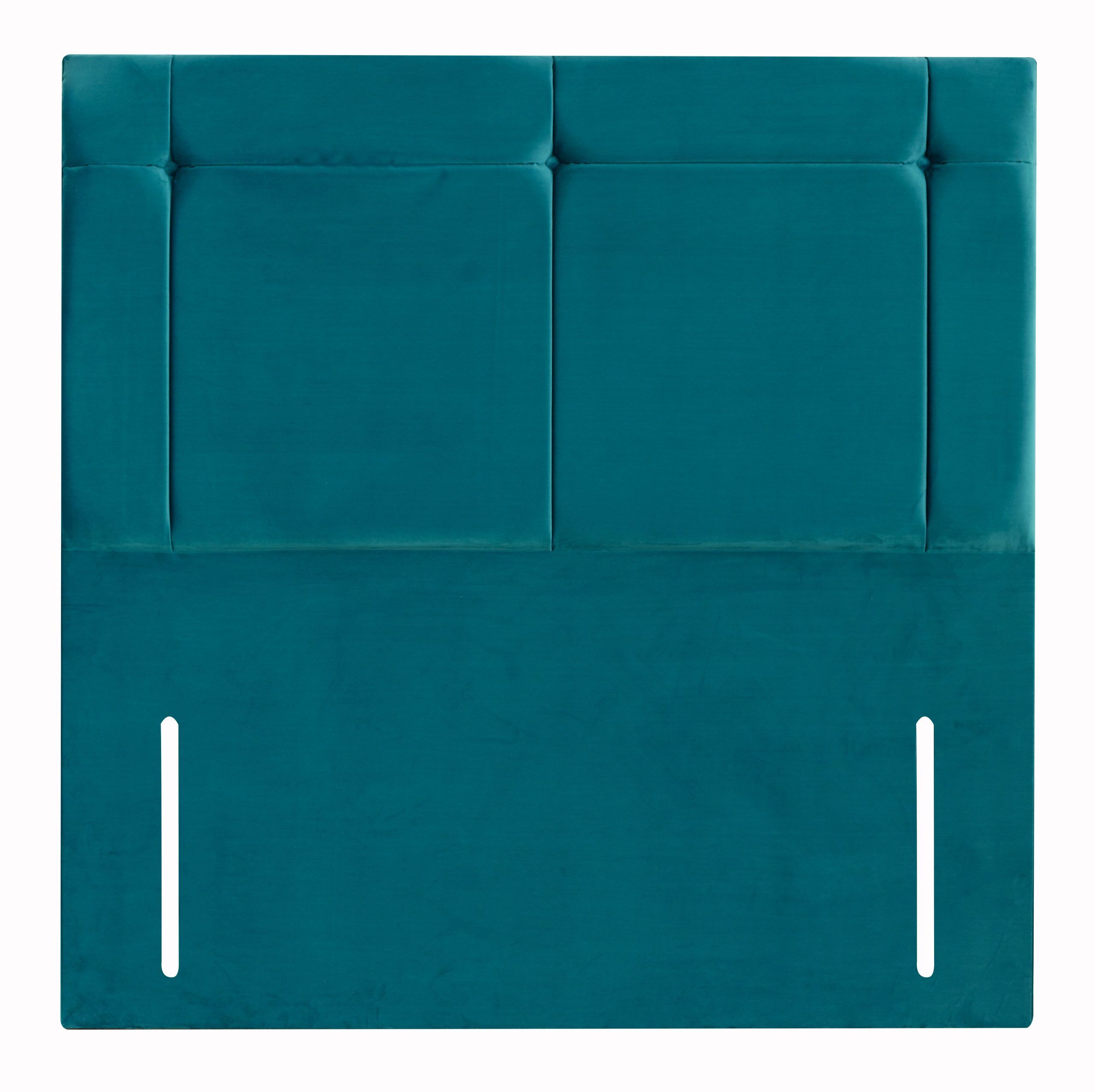 Teal fabric headboard