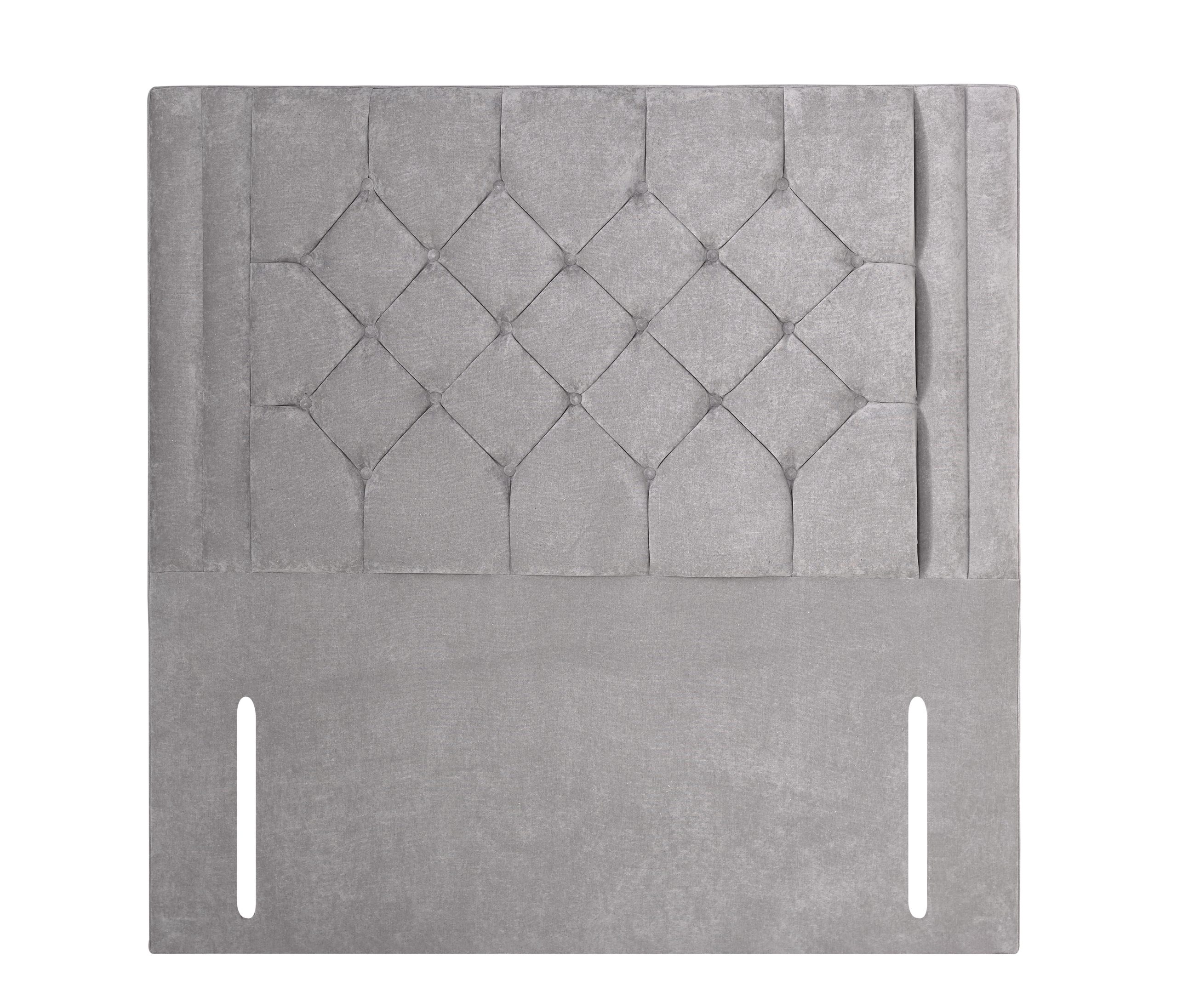 Diamond pattern grey headboard